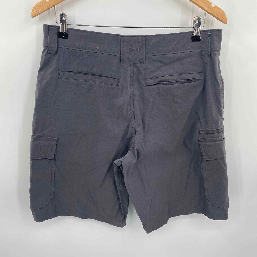 Orvis Cargo Shorts Mens 32 Gray Nylon Quick Dry Pockets Gorpcore - Picture 5 of 11